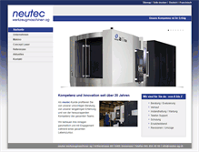 Tablet Screenshot of neutec-ag.ch